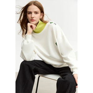AMII | College Style Embroidered Hoodie Female Autumn New Casual Jacket