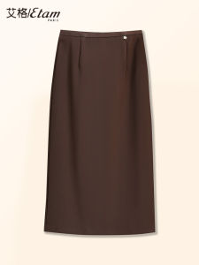 กระโปรงทรงตรงเอวสูง กระโปรงสั้นผู้หญิง เอวยางยืด สไตล์ทำงาน แฟชั่นฤดูร้อน ใหม่ กระโปรงยาวปานกลาง กระโปรงทำงาน