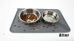 Silicone Pet Dog Cats Food Mat Waterproof Bowl Pad Anti-slip Feeding Placemat Non-Stic Placemat Tray