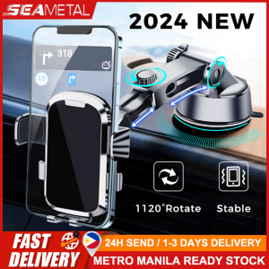 SEAMETAL Car Phone Holder for Dashboard Suction Cup 360° Rotation Adjustable Telescopic Cell Phone Mount Bracket