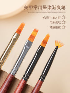 2025 New Gradient Blush Nail Art Pen Professional Salon Use Color Painting Fan Brush Light Therapy Pen Nail Drawing Tool