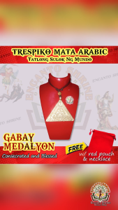 TRESPIKO MATA ARABIC MEDALYON - TATLONG SULOK NG MUNDO Protection & Lucky Charms for General Defense