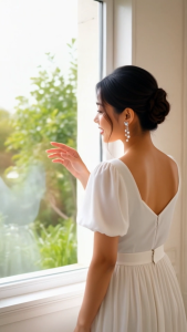 [SG] Crystal Butterfly Front & Back Pearl Earrings | Butterfly Stud with Rear Pearl Chain Drops | Elegant Statement Earrings | ear me out (EMO-42)