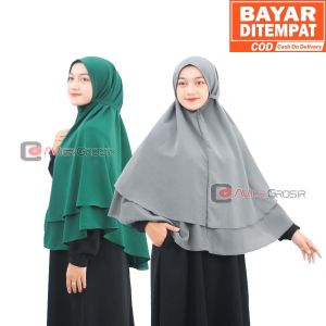 Grosir Kalya Khimar 2 Layer Jumbo XL: Aksesori Hijab Syari Kekinian & Murah Terbaru