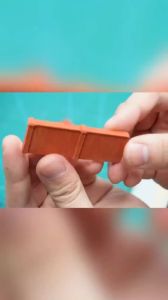 1/150 Miniature Gypsum Brick Wall Simulation Model Red Fence Wall For N Scale Building Architecture Dollhouse Garden Decor 1pc