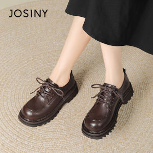 Josiny | New Spring Autumn English Style Small Leather Shoes Lace-up Loafers