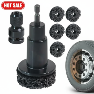 Wheel Hub Rust Removal Tool Polishing Grinder Brush for Brake Dust Cleaning Drill Attachment for Restoration & Maintenance