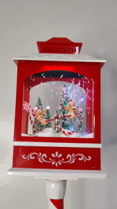 ONELINE #LBF22-5/ LBF24-7U Festive christmas decorations including musical snow globes and glowing lanterns displayed