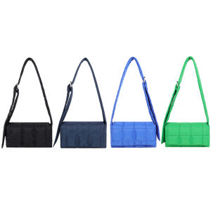 Nữ mojoyce phong cách Nylon bông độn Túi đeo chéo cho màu trơn mùa đông túi đựng tài liệu với dây đeo điều chỉnh được