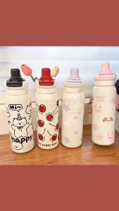 Botol Minum Lucu Stainless SUS 316 Tumbler Cute Pets 620ml / Botol Tumbler Viral