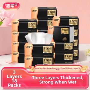 C&S | Large Moisturizing Black Face Paper Towels 130 Sheets/Pack