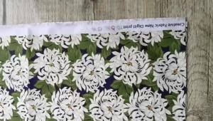 Plain 100% cotton fabric with big flower print handmade DIY garment dress sewing tissue National Wind CR-1407