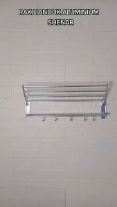 Rak Handuk Dinding Toilet Rak Jemuran Gantungan Baju Aluminium Rak Kamar Mandi Minimalis / Rak Dinding Stainless Steel / Rak Handuk / Gantungan Kamar Mandi Serbaguna shenar
