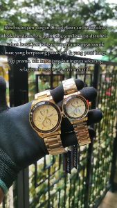 Jam Tangan Couple Pasangan Terbaru Anti Air Tanggal & Hari Aktif Berkwalitas Baik