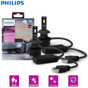 Bóng Đèn Pha Ô Tô LED Philips H4 H7 H11 9005 9006 9012 100W 9000LM 6500K Trắng Siêu Sáng Độ Sáng Cao
