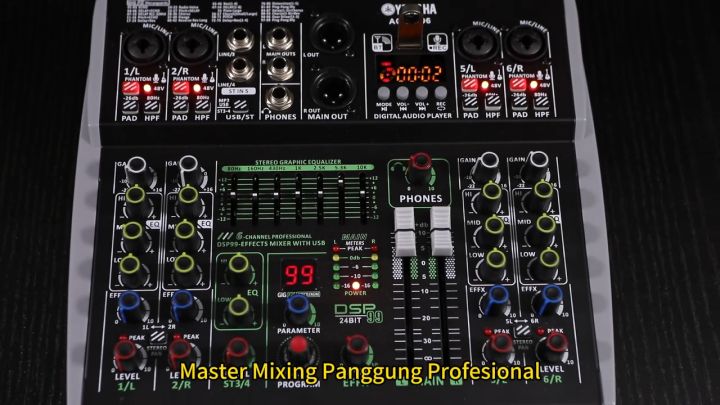 yamaha/original AG-PRO6,mixer audio,mixer karaoke,pencampur audio,99DSP ...