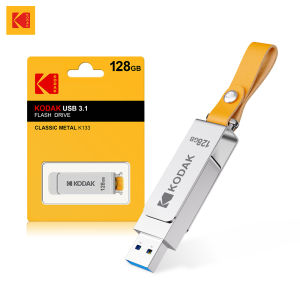 Original KODAK USB 3.1 Flash Drive 64GB 128GB 256GB High Speed Memory USB Stick  Pen Drive Metal Leather Band Pendrive for PC