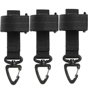 3PCS Dụng Cụ Giữ Dây Đai Chiến Thuật Molle Móc Khóa Đa Năng Móc Carabiner Móc Treo Bình Nước Móc Khóa Tròn