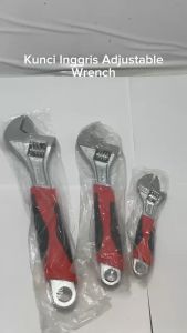Kunci Inggris Adjustable Wrench 6" 8" 10" 12" Inch Gagang Karet