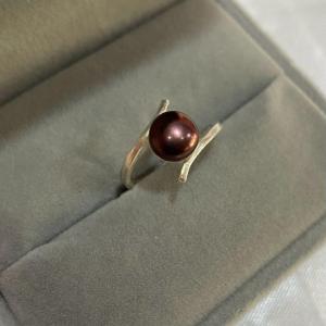 Cincin perak 925 mutiara air tawar asli lombok
