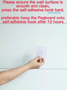 DIY Punch-Free Pegboard Modular Wall Mounted Rack Shelf Hole Panel Cornhole Panel Accessories Hook Container Tudy Room Kitchen Living Room Bathroom Easy Install