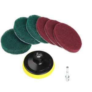 4 Inch Drill Power Brush Tile Scrubber Scouring Pads Cleaning Kit Household Cleaning Tool for Bathroom Floor Tub Polishing Pad