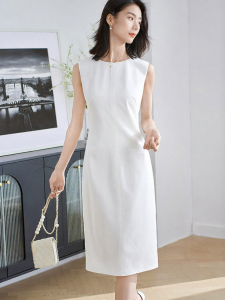 Misoshine | Summer Elegance Sleeveless Dress Slim Fit Round Neck