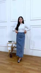 ROK JEANS TEANA ROK HIGWAIS ROK KOREA