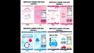 (SG Seller) Birthday Theme Goodie Bags ( Chip Bags )