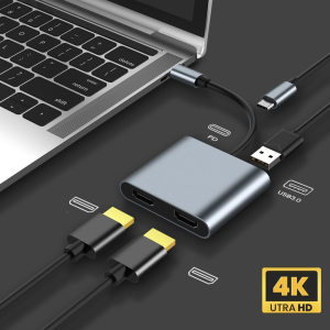 【Ready Stock】USB C to HDMI Multiport Adapter with Charging Port HDMI to USB C Hub Adapter for Monitor to Laptop USB-C to USB Adapter 5Gbps USBC HDMI Adapter 4K Converter for Mac iPad pro MacBook Chromebook