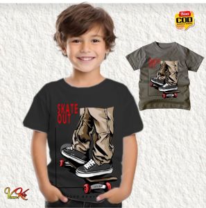 kaos anak laki laki 3-16 tahun bahan katun 24s lembut motif distro