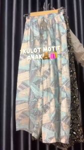 Hemat 5 Pcs Kulot Panjang Anak Motif Unik Usia 6-17 th Bahan Rayon Viscose Premium /Bawahan Anak Cewe/Pinggang Karet Tali serut