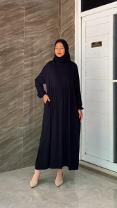 MIDI RAYON TWILL HELENA DRESS LD 110 PB 130 RAYON PREMIUM BUSUI FRIENDLY | RAYON POLOS DRESS