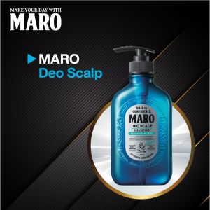 Maro Deo Scalp Shampoo Cool 400 ml. แชมพูขจัดรังแค มาโร่ ลดความมันบนหนังศีรษะ ลดกลิ่นไม่พึงประสงค์ สูตรเย็นสดชื่น นําเข้าจากประเทศญี่ปุ่น