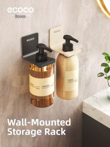 ecoco | Wall Mounted Multifunctional Bathroom Storage Rack Drill-free