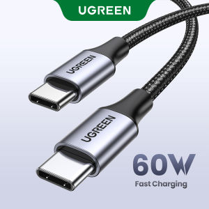 UGREEN 60W USB C to USB Type C Cable USB-C Fast Charge Data Line USBC Type-C PD Phone Cable for iPhone 15 M1 MacBook iPad Xiaomi Mi 10 Pro Samsung Huawei