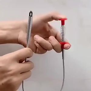 4 Claw Pipe Dredger Flexible Spring Drain Cleaner Hair Catcher Sewer Unblocker for Kitchen Sink Toilet Floor Drain