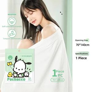Sanrio Compressed Bath Towel Travel Portable Soft Skin-friendly Compact Kitty Cat Design Disposable Towel for Teen Girls
