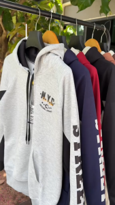 (NY30)(ของแท้)เสื้อคลุมกันหนาว เสื้อฮู้ด New York รุ่นสกรีนสีแขนสโลป ราคาจากโรงงานโดยตรง