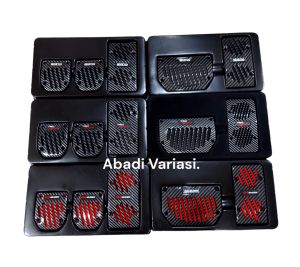 Cover pedal mobil matic manual motif carbon universal antislip