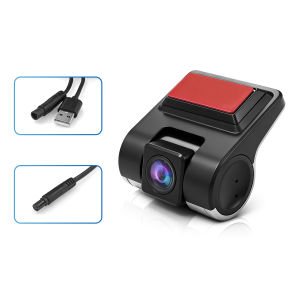 EzoneTronics USB 720P HD Front Dash Camera Universal Car DVR for Android System with ADAS Plug in the SD Card