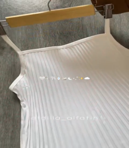 Inner Dress Plisket Tali Tanpa Lengan 130cm Hitam - Pleated Dress Sleeveless Mayung Hyget Premium