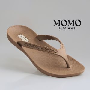 GOFORT Sandal Jepit Karet Wanita Kekinian Terbaru MOMO CINNAMON Sendal Cewek Harian Tidak Licin