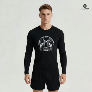 Madaha Kaos Baju Lengan Panjang Dry fit Jersey Olahraga Perbakin Of Concentration