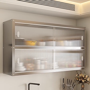YOYO Bathroom Shelving Wall Mounted Cabinet Stainless Steel Waterproof Toiletries Organizer Luxury Bathroom Storage Shelf Kitchen Wall Cabinet
