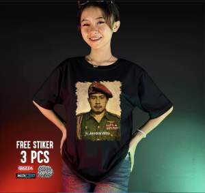 Kaos Jendral Wito Darah Ini Merah Jendral Baju T-shirt Distro Pria Wanita Cotton Combed 24s