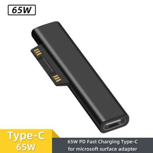 65W PD Fast Charging USB C Power Supply For Microsoft Surface Pro X 8 7 6 5 4 3 Go Book Converter Charger For Microsoft Surface