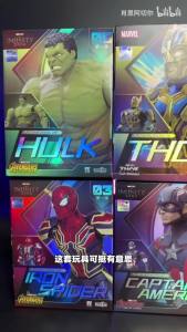 New Fondjoy Iron Man MK50 Hulk Spider-Man Thanos 1/12 Assembled Model Action Figures Collect Ornaments Boy Toy Birthday Gifts