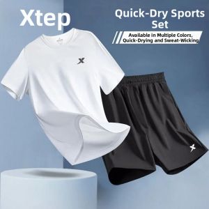 XTEP | Breathable Quick-drying Polo Shirt and Pants Set