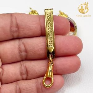 แหนบห้อยพระทองเลเซอร์ลายสวยพร้อมสปริงก้ามปู ไม่ลอก ไม่ดำ แข็งแรง หนีบเสื้อแน่น เปลี่ยนพระง่าย